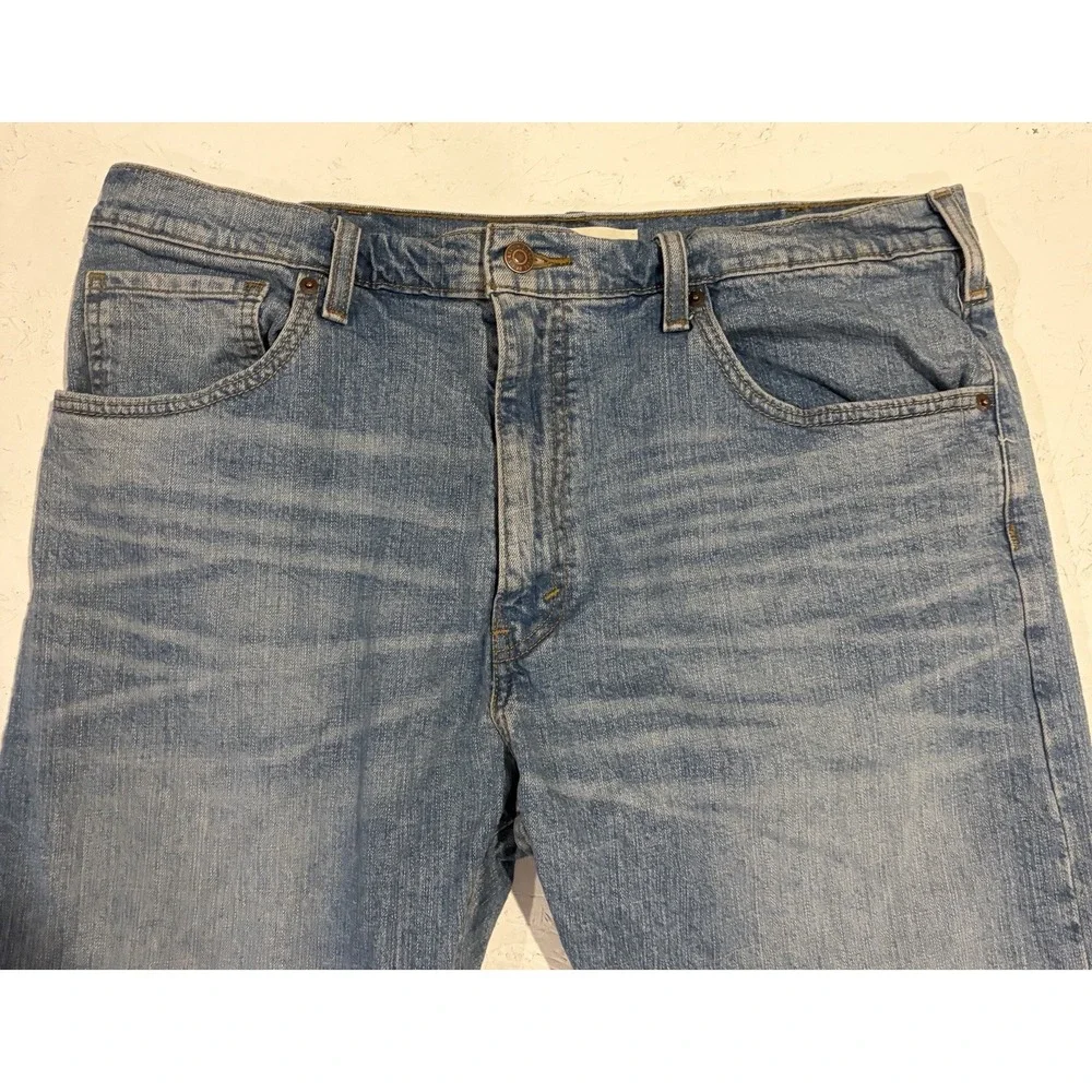 Signature Levis Levi Strauss Jeans Mens 38x32 Blue Low Bootcut Cowboy Rodeo‎